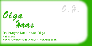 olga haas business card